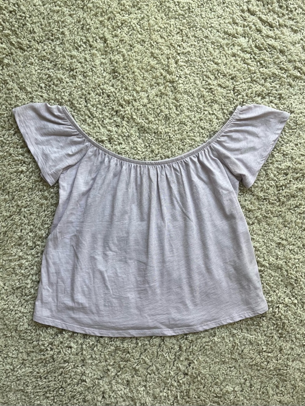 Garage Lavender Off-Shoulder Top